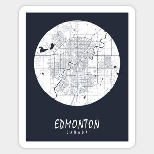 Edmonton, Canada City Map - Full Moon Sticker